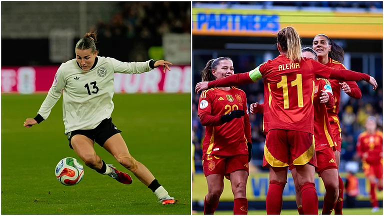 Germany vs Spain Live Score, UEFA Women's Nations League 2025 Final Leg 1. - | Photo: X