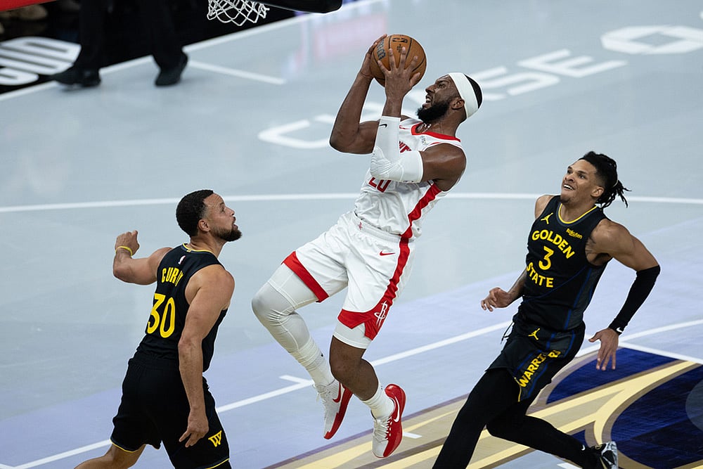 Warriors Vs Rockets NBA Basketball game-Josh Okogie