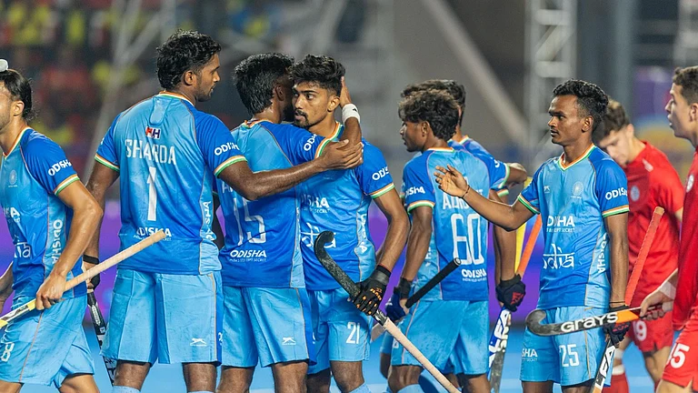 File image of India men's national hockey team. - Hockey India