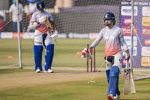 India’s captain KL Rahul during a training session on the eve of the first ODI cricket match of a series between India and South Africa, in Ranchi, Jharkhand.