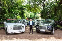Mr. Yohan Poonawalla with his iconic lineup of luxury vehicles
