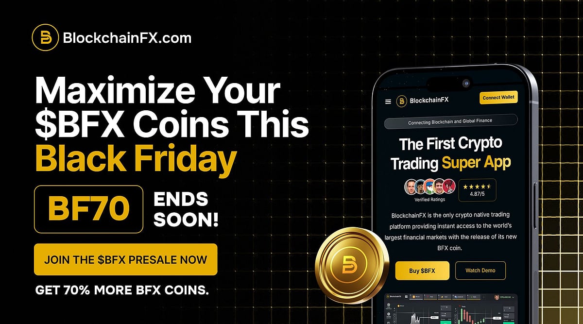 BlockchainFX BFX coin Black Friday presale advertisement
