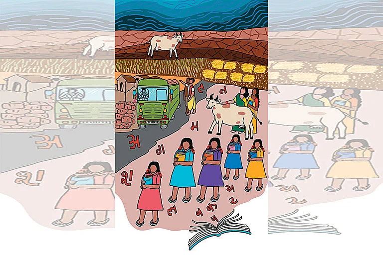 The land itself is waiting for a story to be completed. From this legendary past, the narrative moves into contemporary Paranpur, a once-prosperous village, now riven by caste politics, land disputes, and broken institutions. - Artwork by Anupriya