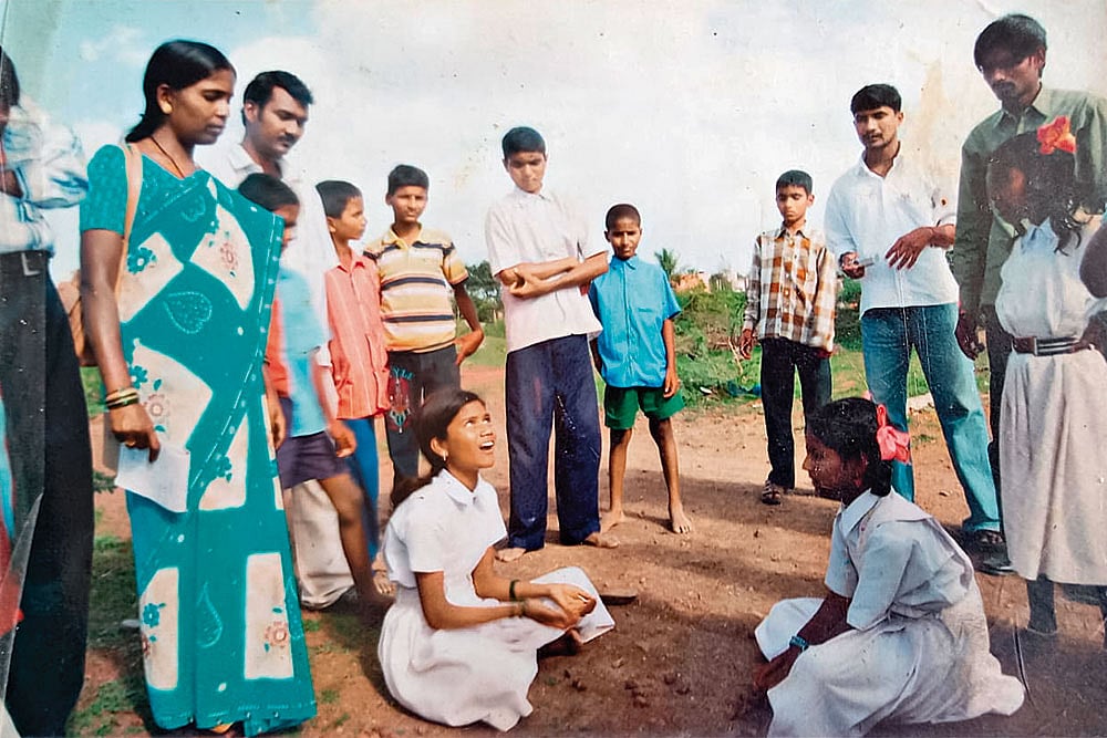 A Movement for Change: Sitavva Jodatti at a community gathering as 
part of her advocacy efforts  - | Courtesy: Mahila Abhivruddhi Mattu Samrakshna Samsthe