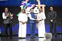  PTI Photo : Goa Chief Minister Pramod Sawant confers the lifetime achievement award to superstar Rajinikanth as Union Minister of State L. Murugan and Bollywood actor Ranveer Singh look on during the closing ceremony of the 56th International Film Festival of India (IFFI), in Panaji, Goa, Friday, Nov. 28, 2025.