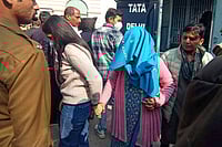 | Photo: PTI : An accused in the Red Fort blast case, face covered, while being produced at the Patiala House Court, in New Delhi. Four accused are scheduled to be produced before the court on Saturday in connection with the case. 
