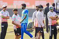 IND Vs SA, 1st ODI: Kohli, Rohit Train Ahead Of Series Opener | Photo: PTI/Kamal Kishore : India’s Kuldeep Yadav, Tilak Varma and others during a training session on the eve of the first ODI cricket match of a series between India and South Africa, in Ranchi, Jharkhand.