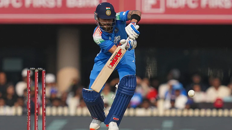 IND vs SA 1st ODI Live Cricket Score: Virat Kohli in action for India against South Africa at Ranchi. - AP