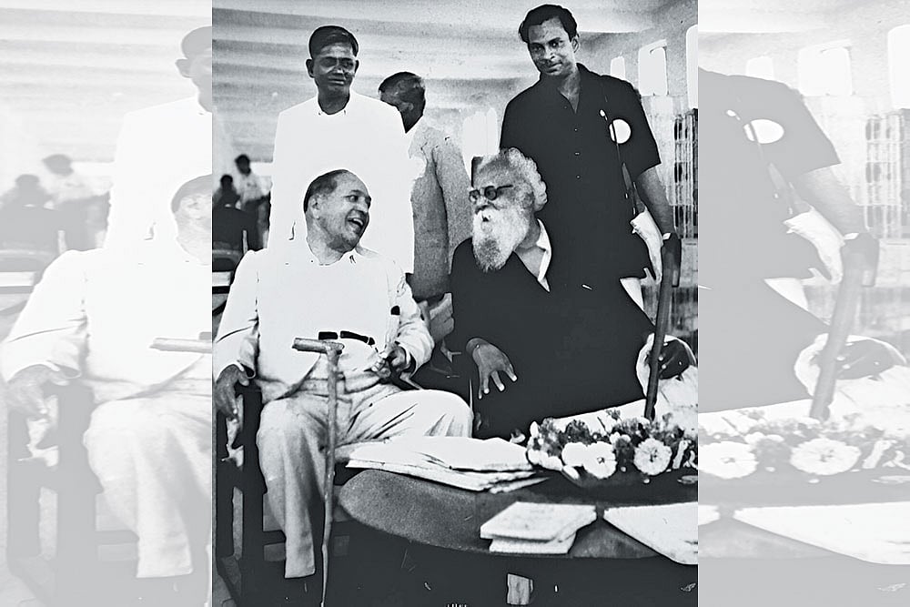 A Meeting of Minds: B.R. Ambdekar with Periyar at the Buddhist conference in Yangon in 1954 - null