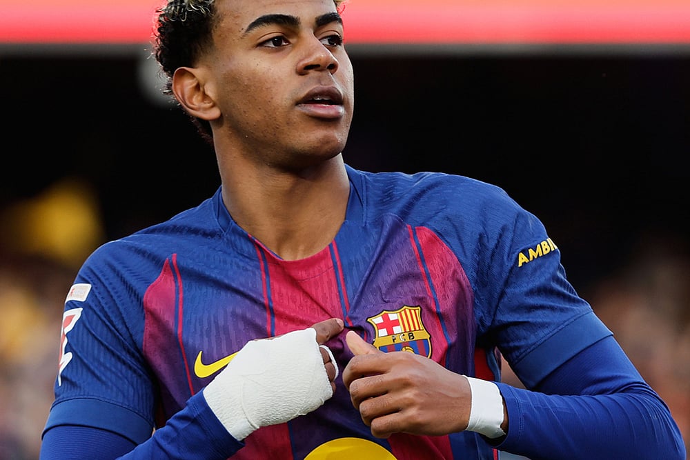 Barcelona vs Alaves Spanish Soccer La Liga-Lamine Yamal