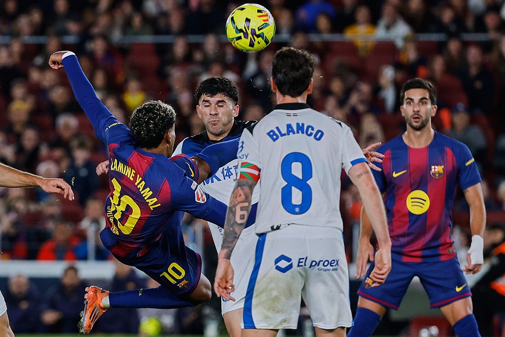 Barcelona vs Alaves Spanish Soccer La Liga-Lamine Yamal