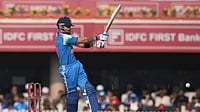 India Vs South Africa, 1st ODI: Jaiswal Out, Rohit Survives, Kohli Edges First Ball - Relive Burger's Chaotic Over (AP Photo/Rafiq Maqbool) : India's Virat Kohli plays a shot during the first One Day International match between India and South Africa in Ranchi, India, Sunday, Nov. 30, 2025.