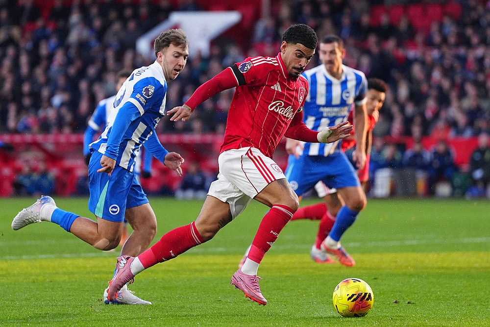 Nottingham Forest vs Brighton Premier League match-Morgan Gibbs-White