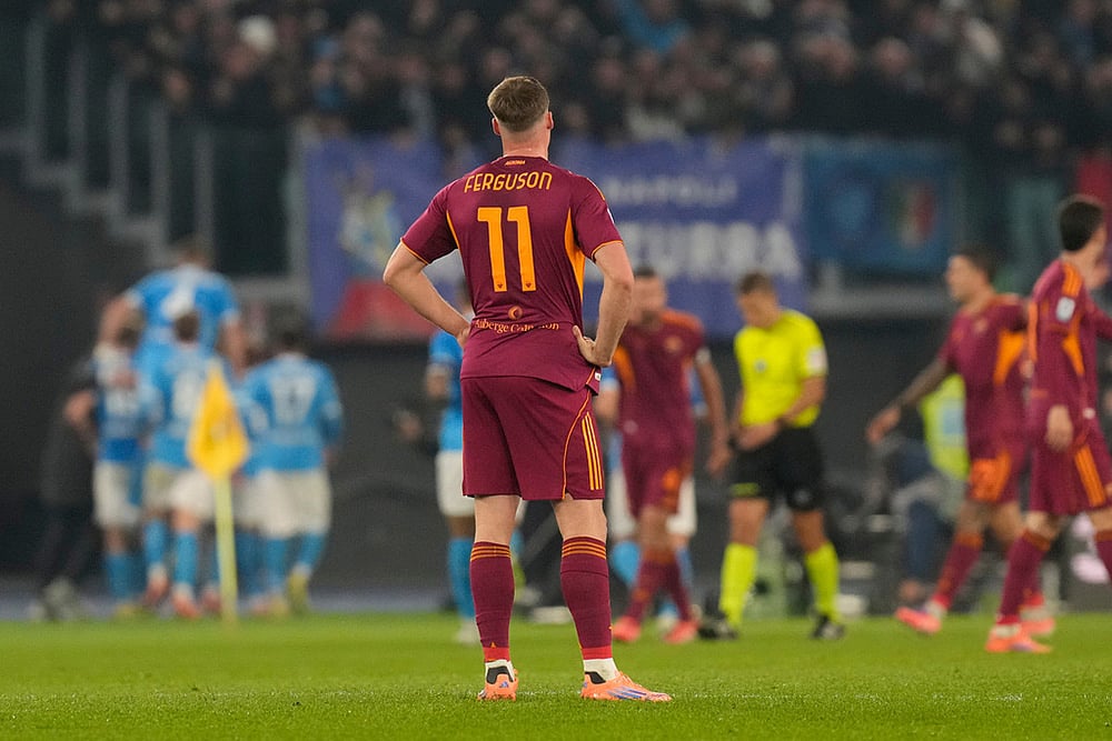 AS Roma vs Napoli italian soccer Serie A match-Evan Ferguson