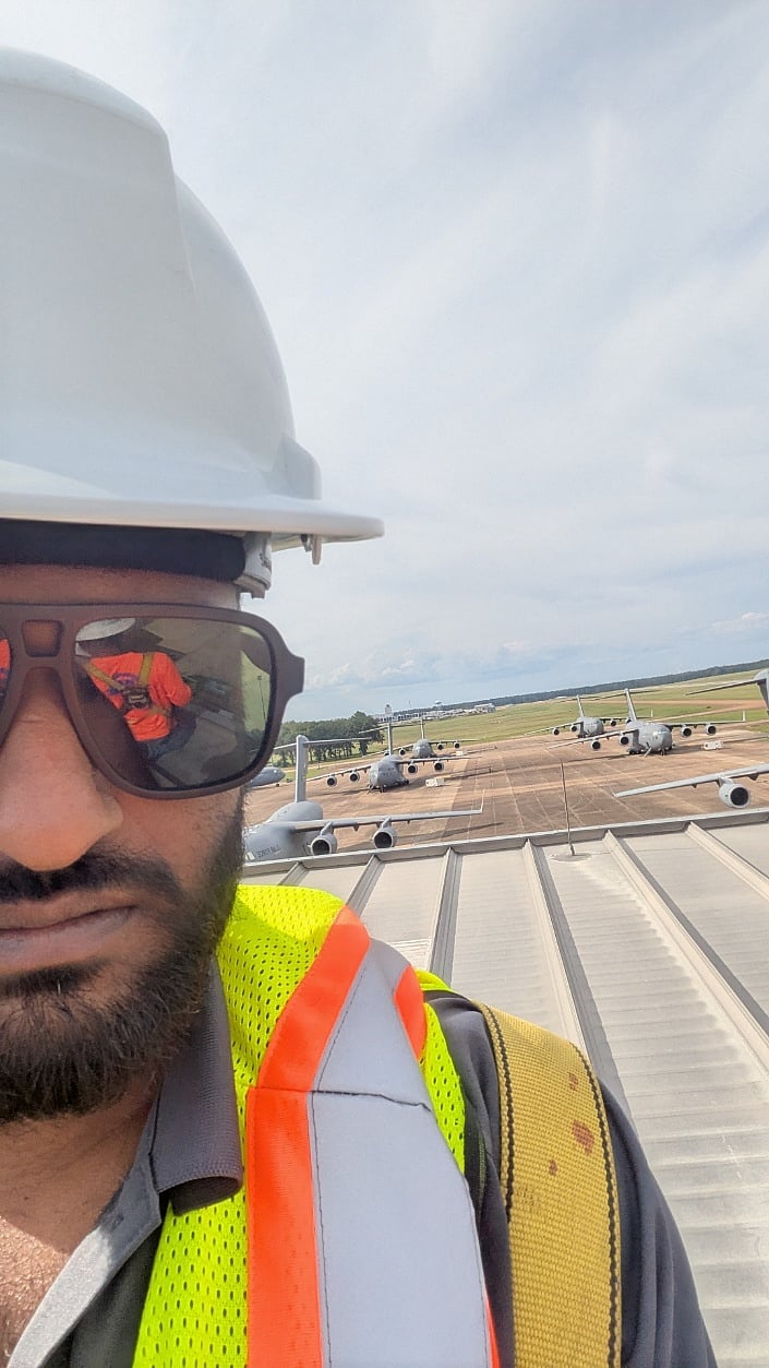 Chirag Soni at a National Air Guard facility, where governance frameworks meet mission-critical infrastructure delivery. - Chirag Soni