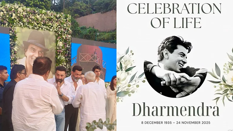 Sunny-Bobby Deol at Dharmendra's prayer meet - X