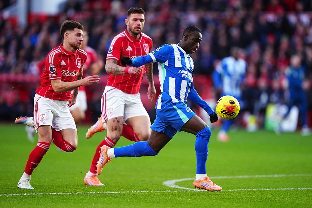 Nottingham Forest vs Brighton Premier League match-Yankuba Minteh