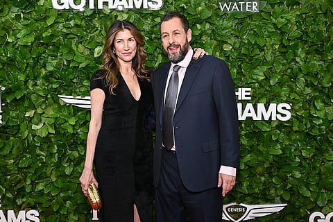 Jackie Sandler, left, and Adam Sandler attend The Gotham Film Awards at Cipriani Wall Street in New York. 
