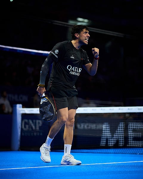 Agustin Tapia during the finals of the Premier Padel GNP Major Acapulco, Mexico on November 30, 2025.