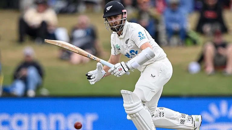 New Zealand's Kane Williamson bats against the West Indies during their cricket test match in Christchurch, New Zealand, Tuesday, Dec. 2, 2025 - (John Davidson/Photosport via AP)