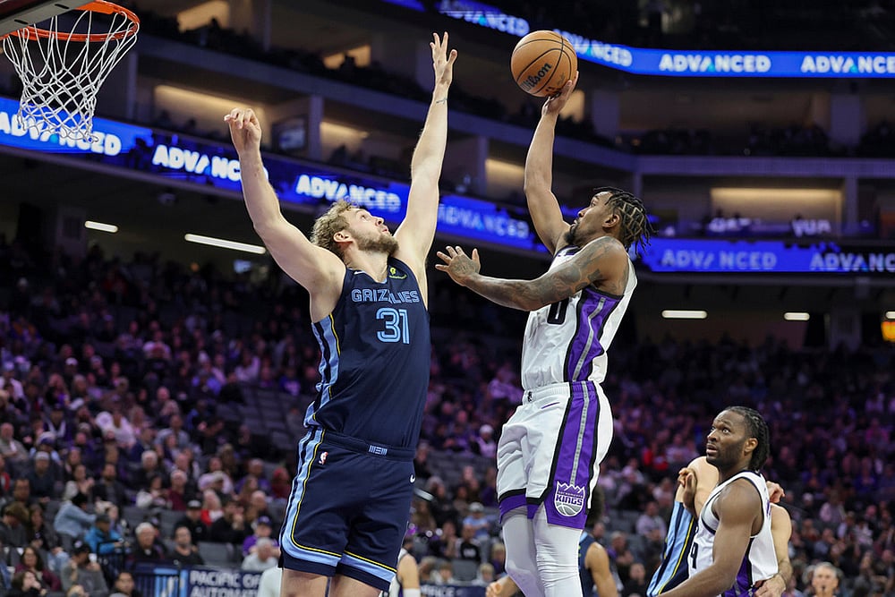 Memphis Grizzlies Vs Sacramento Kings NBA basketball-Malik Monk