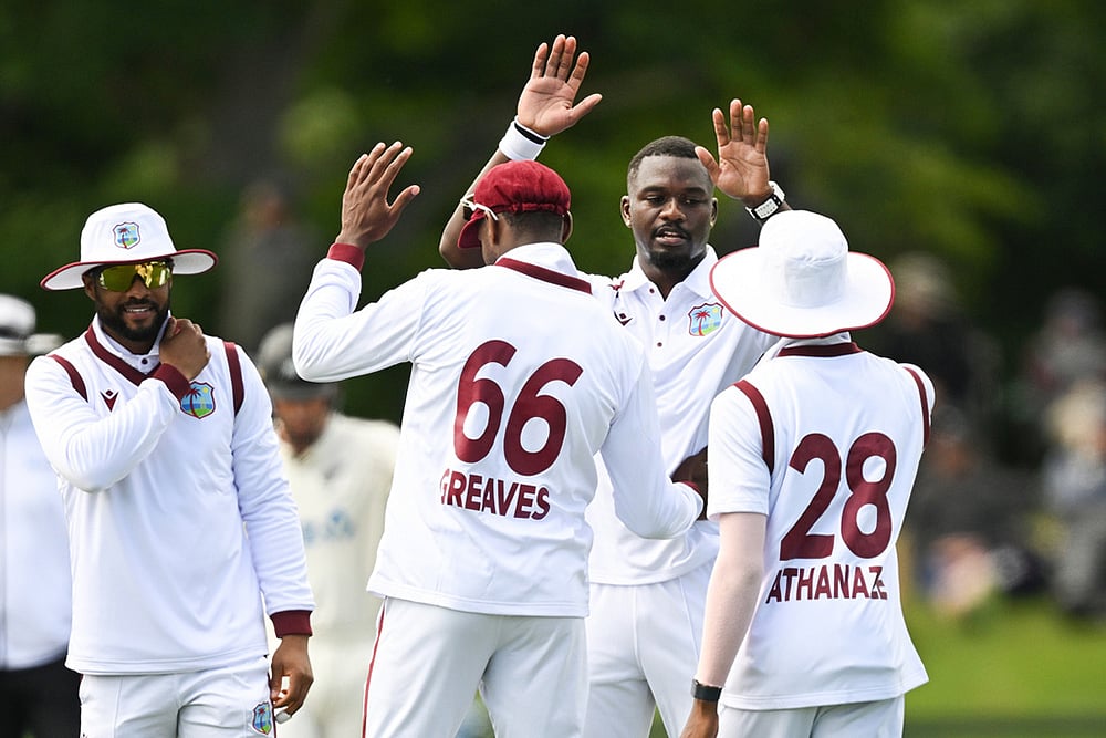 New Zealand Vs West Indies 1st Test Day 2 Cricket Photo-Jayden Seales