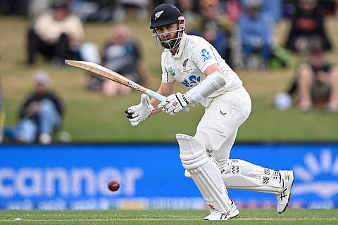 New Zealand's Kane Williamson bats against the West Indies during their cricket test match in Christchurch, New Zealand.