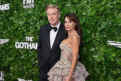 Alec Baldwin, left, and Hilaria Baldwin attend The Gotham Film Awards at Cipriani Wall Street in New York. 