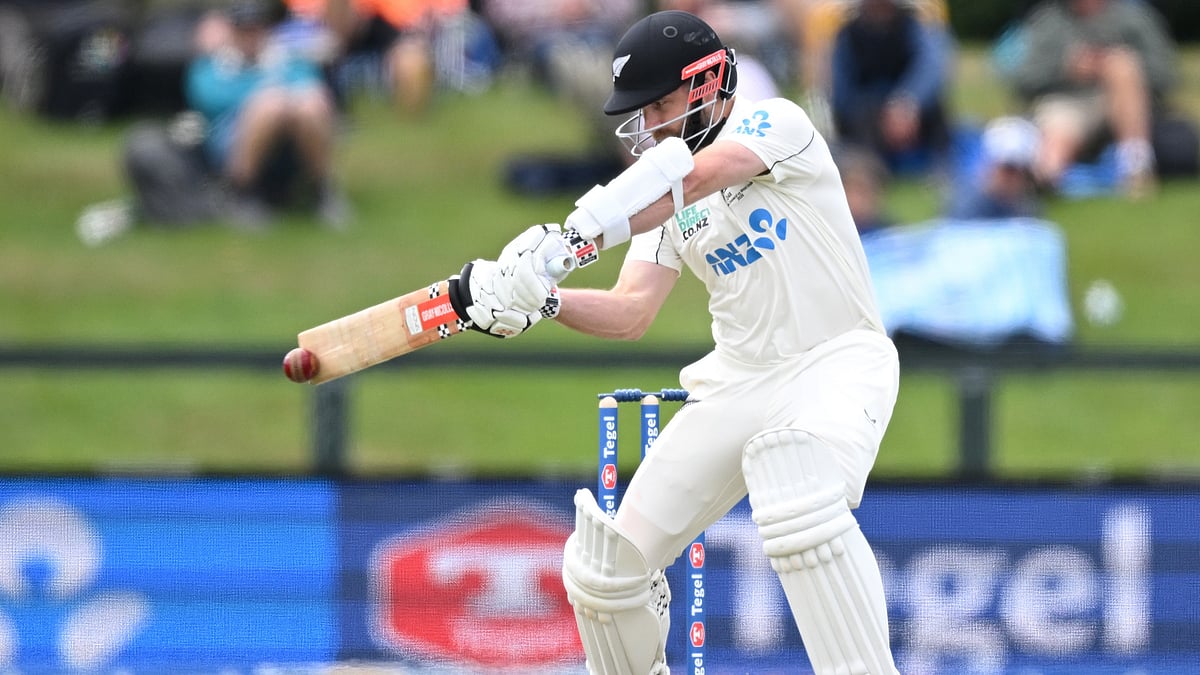 New Zealand's Kane Williamson bats against the West Indies during their cricket test match in Christchurch - Andrew Cornaga/Photosport via AP