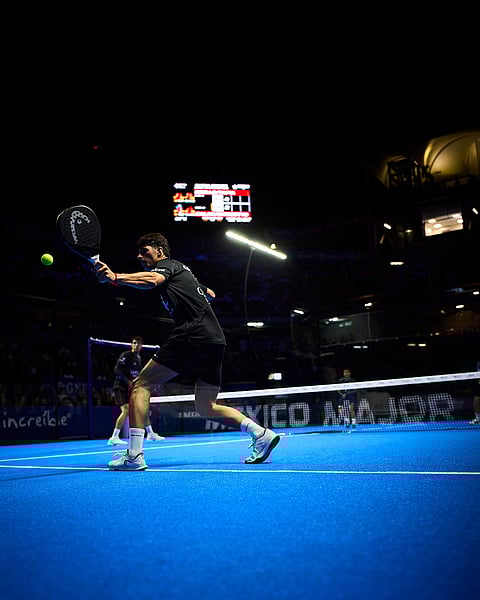 Arturo Coelloduring the finals of the Premier Padel GNP Major Acapulco, Mexico on November 30, 2025.