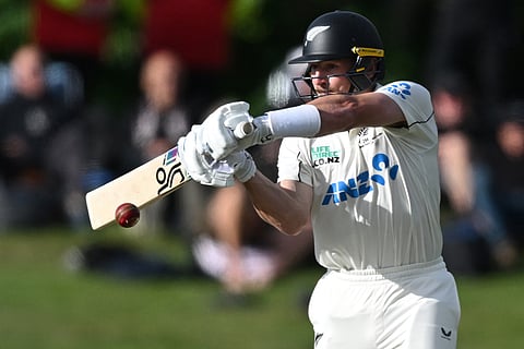 New Zealand's Nathan Smith bats against the West Indies during their cricket test match in Christchurch, New Zealand.