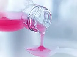 Cough Syrup bottle pouring