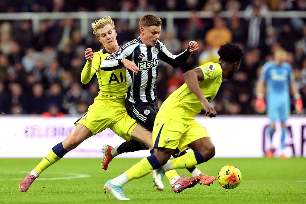 Newcastle Vs Tottenham Premier League soccer-Lucas Bergvall