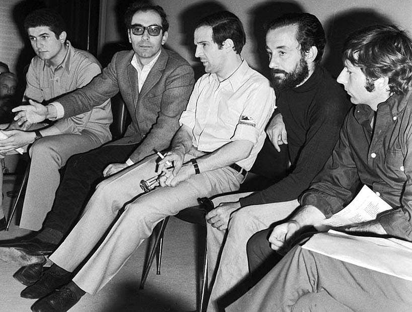 Jean-Luc Godard, François Truffaut and others at the Cannes Film Festival, 1968