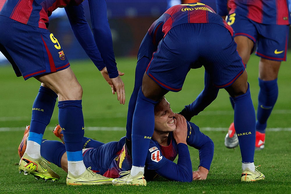 La Liga Soccer Match: Atletico Madrid vs Barcelona