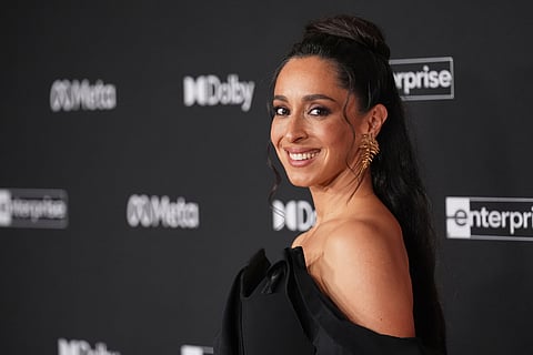 Oona Chaplin, a cast member in "Avatar: Fire and Ash," arrives at the premiere of the film at Dolby Theatre in Los Angeles. 