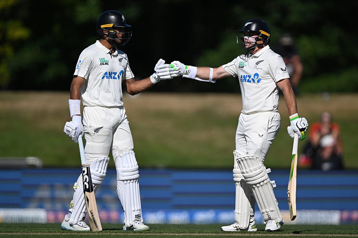 New Zealand vs West Indies 1st test cricket day 3 photo-Rachin Ravindra