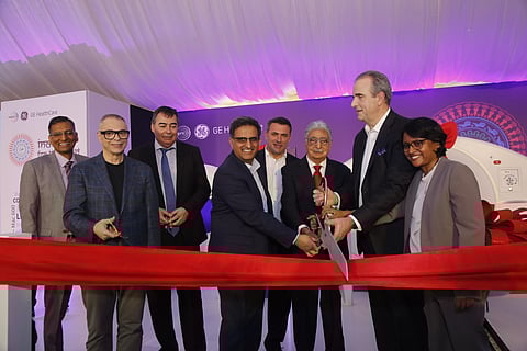 GE HealthCare’s global and South Asia leadership announcing an investment of over INR 8,000 crore in manufacturing output and local R&D.