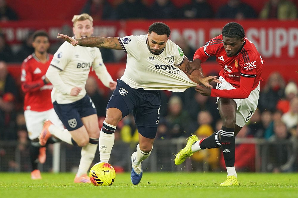 English Premier League Soccer Match: West Ham United vs Manchester United