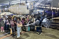 Photo: PTI/Kunal Patil : An IndiGo flight from Raipur lands at Chhatrapati Shivaji Maharaj International Airport's Terminal 2, in Mumbai. Passengers were left stranded as IndiGo cancelled numerous flights while struggling to meet new crew rostering rules, a day after it scrapped several services and announced schedule adjustments.