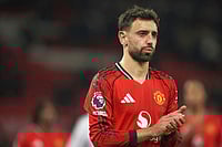 English Premier League: Late Leveler Frustrates Manchester United in 1-1 Draw Against West Ham At Old Trafford | Photo: AP/Ian Hodgson : Manchester United's Bruno Fernandes walks on the pitch at the end of the English Premier League soccer match between Manchester United and West Ham United in Manchester, England.
