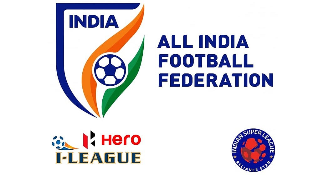 File photo of the Indian Super League and All India Football Federation logos. - File
