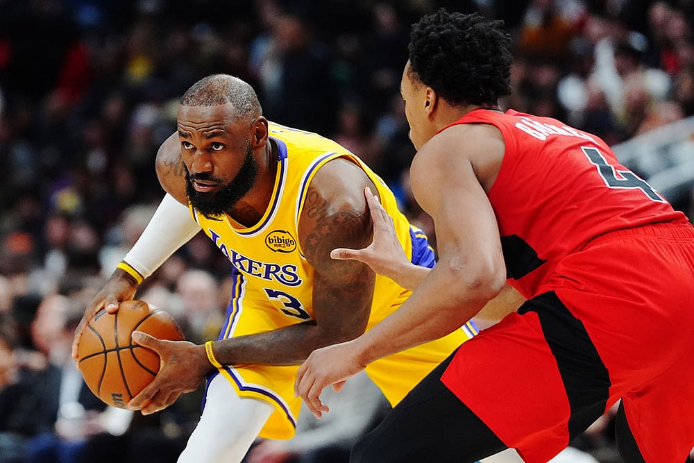 NBA Basketball Game: Los Angeles Lakers vs Toronto Raptors
