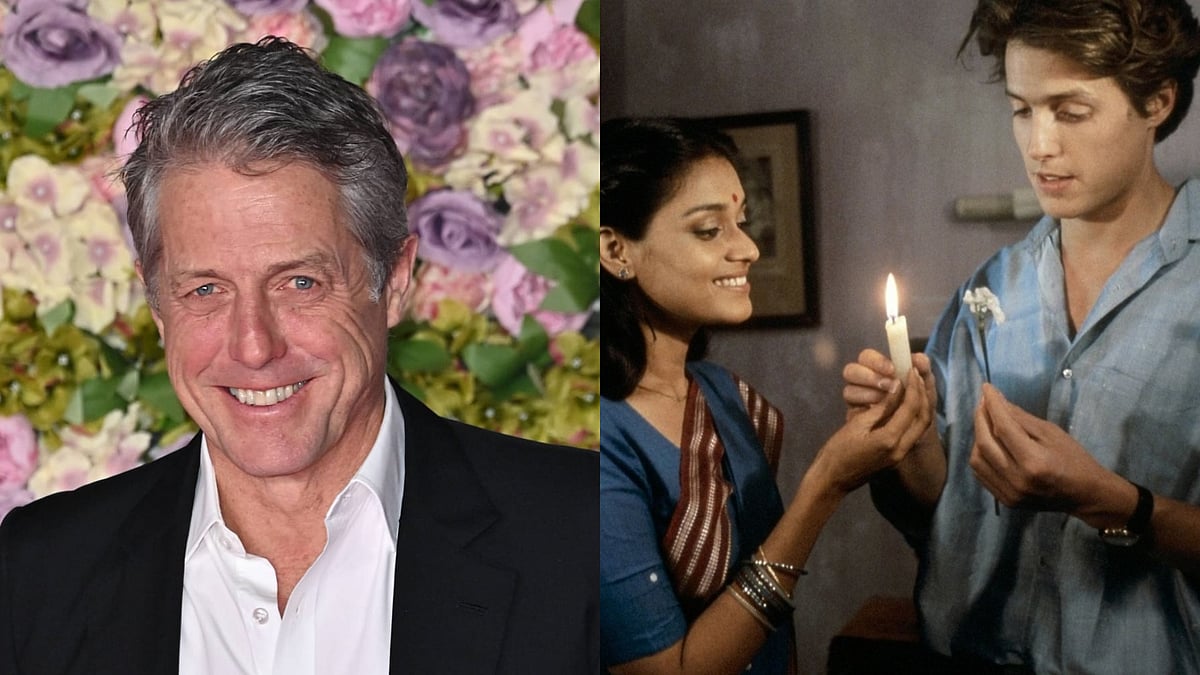 Hugh Grant wants to work with Supriya Pathak again - (L) - Hugh Grant, (R) - Hugh Grant and Supriya Pathak in The Bengali Night (Imago/Mubi)