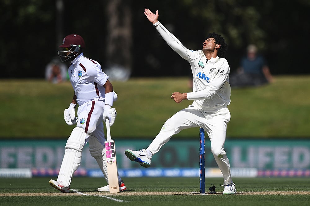 New Zealand Vs West Indies, 1st Test Day 4 photo-Rachin Ravindra