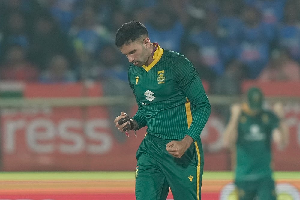 IND vs SA 3rd ODI match photo-Keshav Maharaj