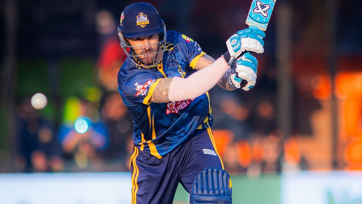 Faf du Plessis in NPL 2025 action. - NPL