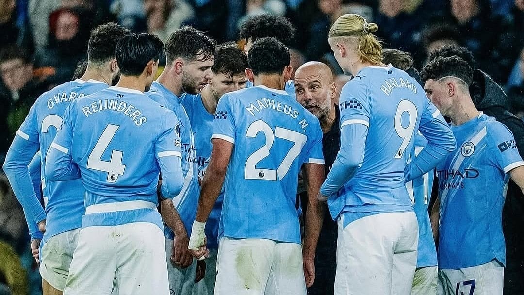 Manchester City during their win against Leeds United on Premier League matchday 13 - X/ManCity