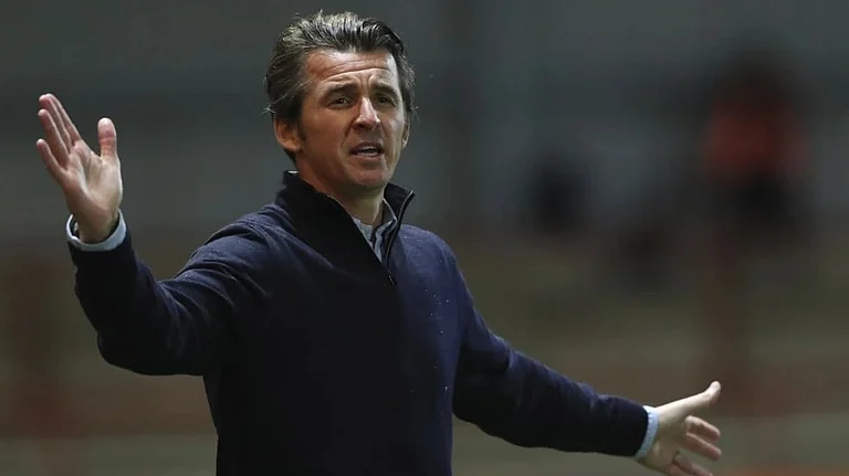 File photo of Fleetwood Town's manager Joey Barton reacting during the English League Cup third round match against Everton at the Highbury Stadium on September 23, 2020. - | Photo: Pool/Alex Livesay via AP