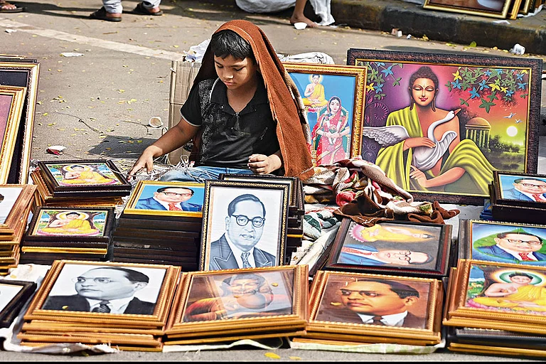 The Icon: A young boy sells portraits
of Ambedkar - | Photo: Imago/Hindustan Times